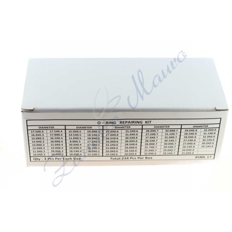 Assortimento 234 o-rings da 0.3 a 0,80 - SML17
