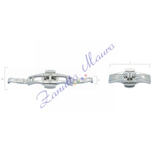 Chiusura deployant con pulsanti in acciaio AF006G attacco mm 6