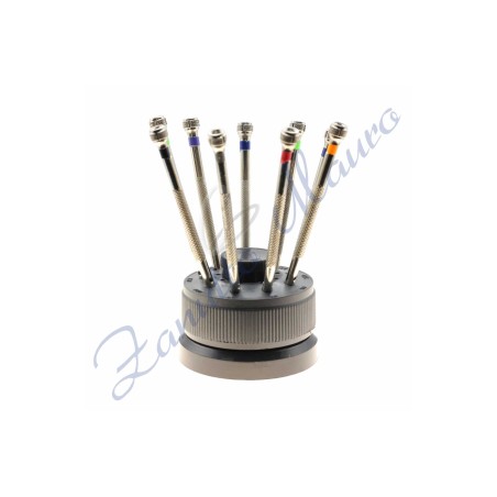 Assortimento 9 giraviti con base e lame