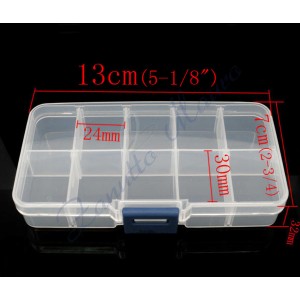 Scatola per minuteria 10 scomparti cm 13x7x3.2