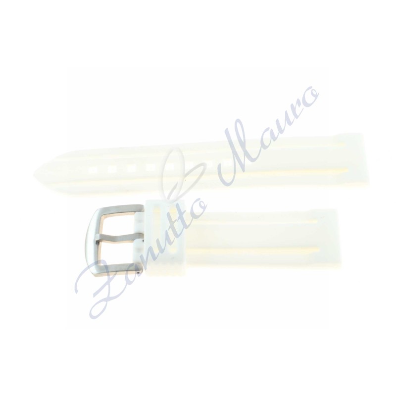 Cinturino in silicone J203 bianco ansa mm 24 soft touch