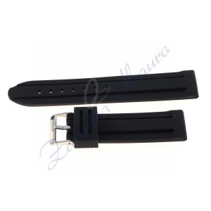 Cinturino in silicone J203 nero ansa mm 18 soft touch