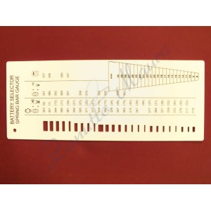 Tabella in plastica per pile