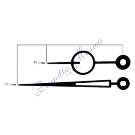 Coppia lancette 034 nere per SKP e TMP