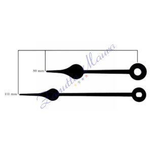 Coppia lancette 039 nere per SKP e TMP