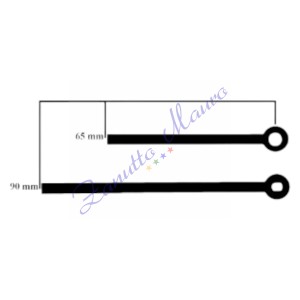 Lancette 02 nere per movimenti SKP e TMP confezione da 10 coppie