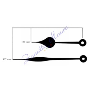 Coppia lancette 037 nere per SKP e TMP