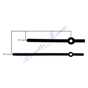 Coppia lancette 033 nere per SKP e TMP