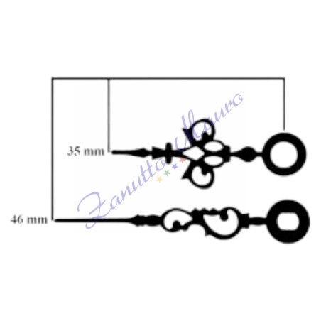 Coppia lancette 038 nere per SKP e TMP