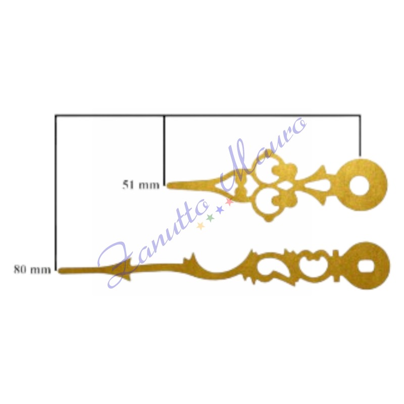 Coppia lancette 06D dorate per SKP e TMP