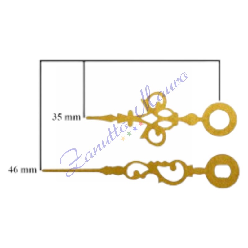 Coppia lancette 038G dorate per SKP e TMP