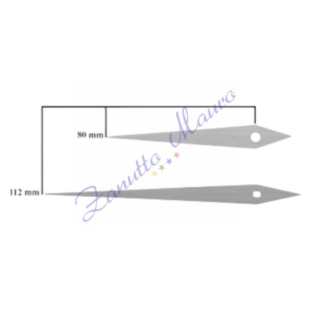 Coppia lancette 114C cromate per SKP e TMP
