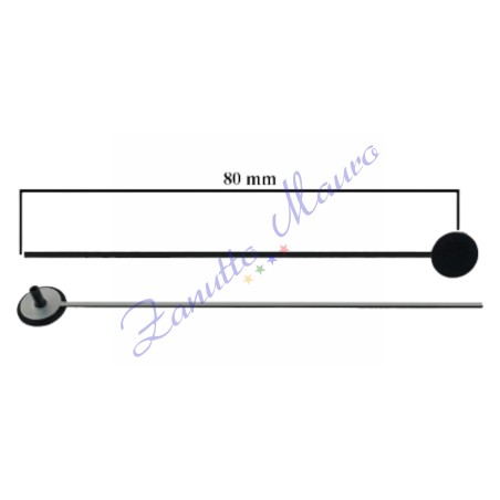 Lancette secondi tipo BN per SKP e TMP in alluminio nero mm 80 10 pezzi