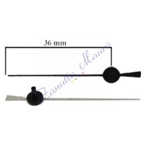 Lancette secondi tipo EN per SKP e TMP in alluminio nero mm 35 10 pz