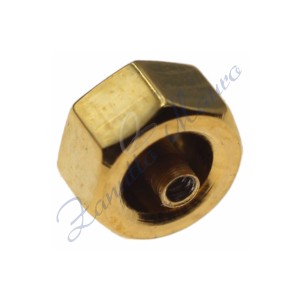 Corona acciaio dorato per Cartier mm 4,75 passo 0,90 cabochon blu