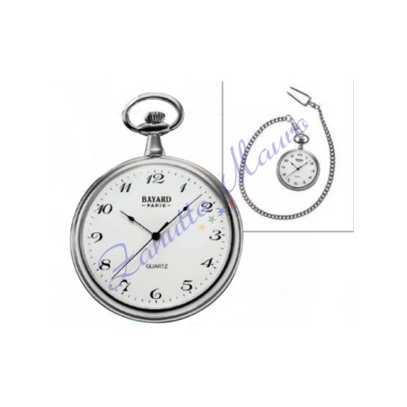Orologio da tasca Bayard TX28 con movimento al quarzo e numeri arabi