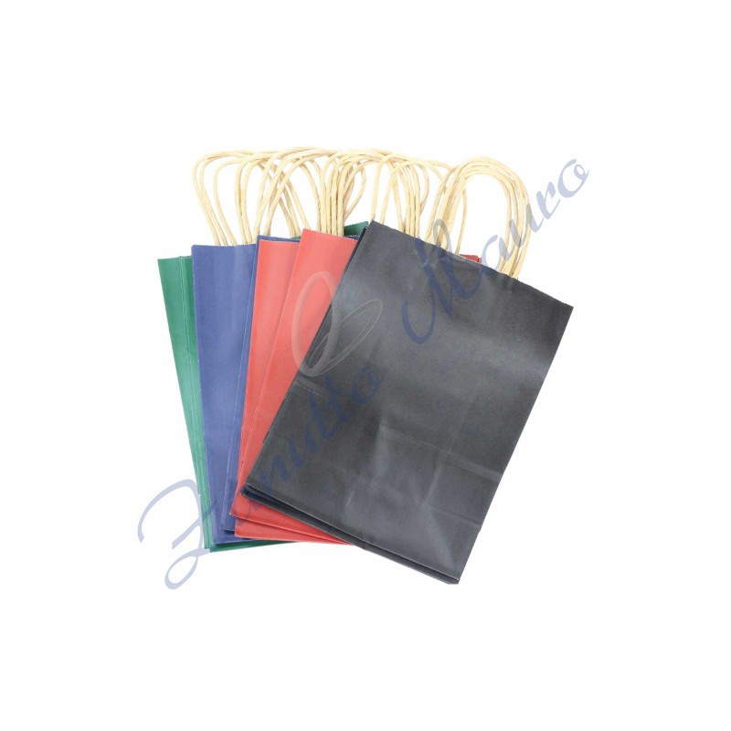 Buste regalo multicolor cm 32x26x12 confezione da 12 pezzi