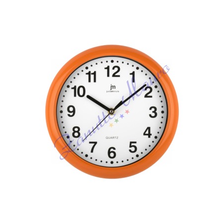 Orologio da parete Justminute 00710 colore arancione diametro cm 25