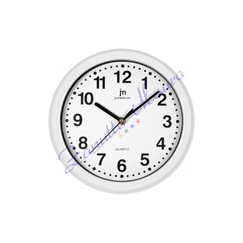 Orologio da parete Justminute 00710 colore bianco diametro cm 25