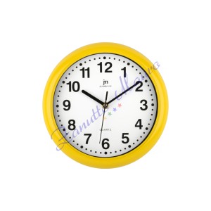 Orologio da parete Justminute 00710 colore giallo diametro cm 25