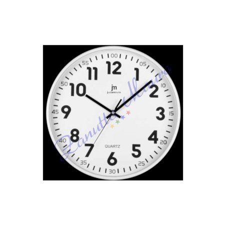 Orologio da parete Justminute 00720 colore bianco diametro cm 30