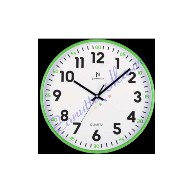 Orologio da parete Justminute 00720 colore verde diametro cm 30