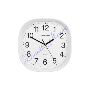 Orologio da parete Diana 111025 colore bianco cm 28x28
