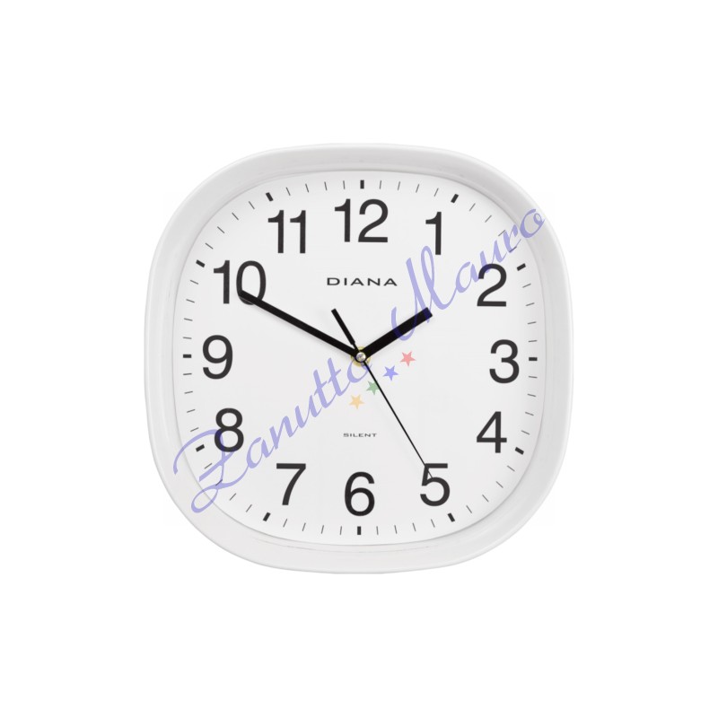 Orologio da parete Diana 111025 colore bianco cm 28x28