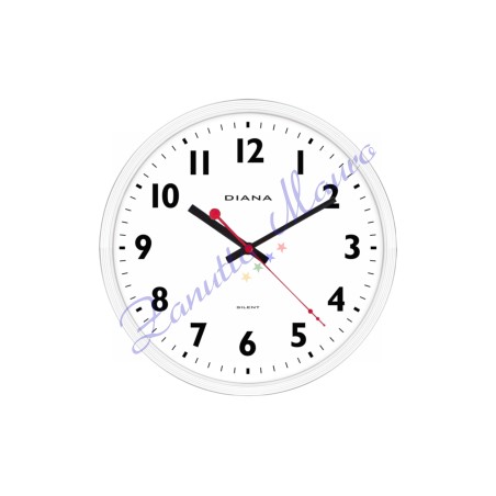 Orologio da parete Diana 111039 colore bianco diametro cm 30