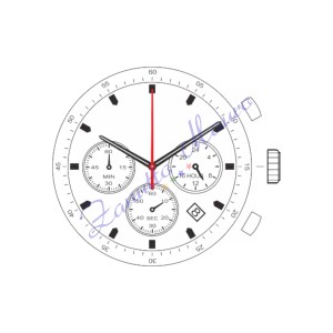 Movimento Sunon PE702 crono data ore 4,30