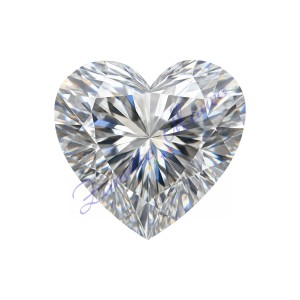 Moissanite taglio a cuore mm 2,5x2,5 peso ct 0,06 circa GRA VVS1