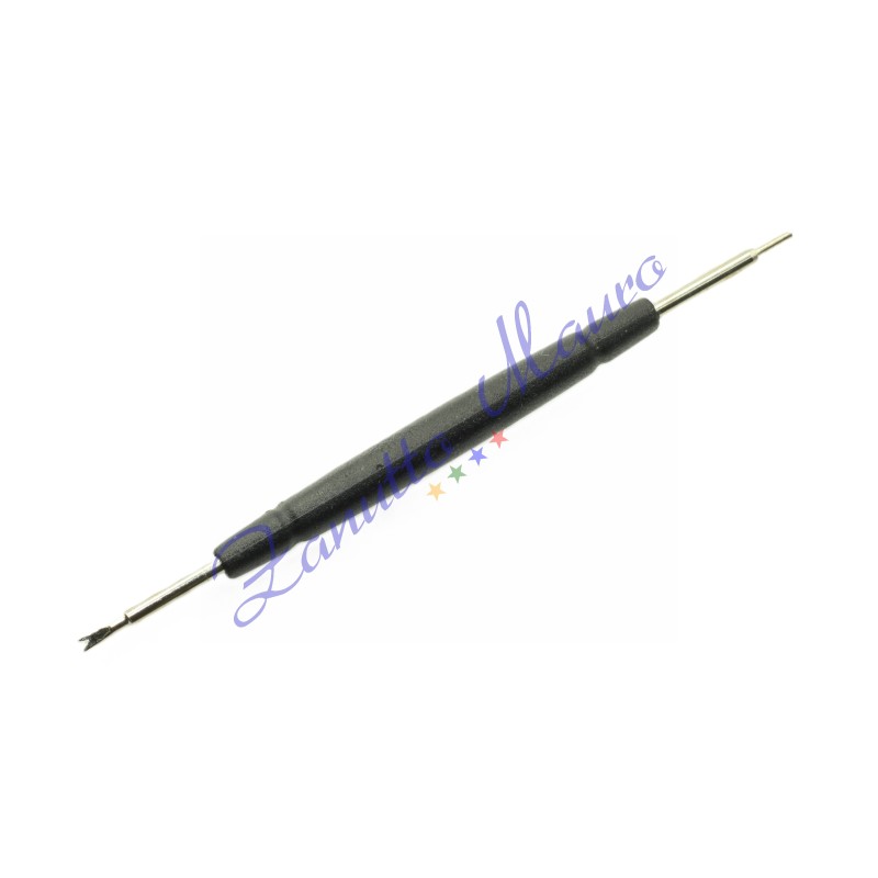 Leva anse nero ecoline con punta e forchetta in metallo. Lunghezza mm 90