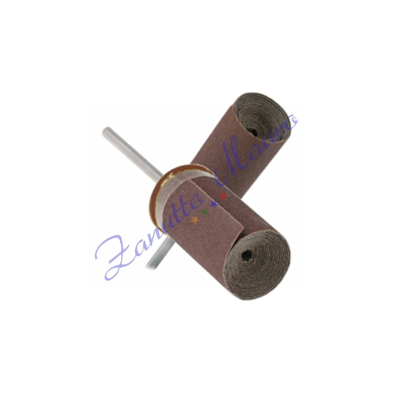 Rullo passa carta abrasiva grana  400 con albero mm 2,35 colore marrone