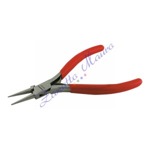 Pinza Augusta a becchi tondi conici lisci mm 115 con molla di ritorno