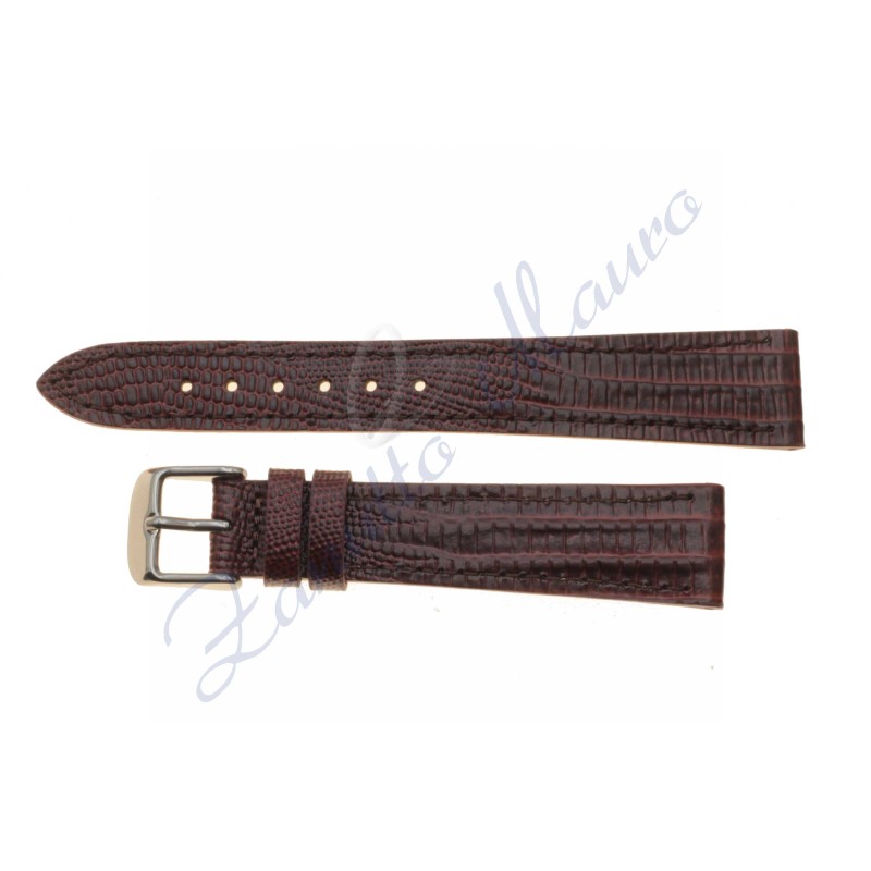 Cinturino stampa lucertola Calf JP004 colore testa di moro ansa 18