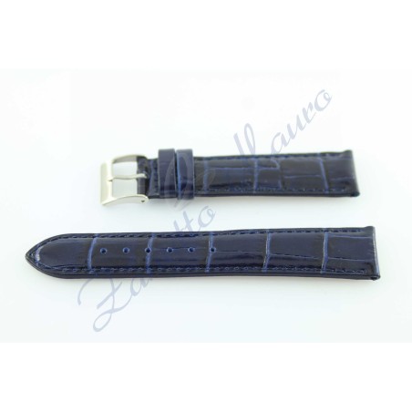 Cinturino s/cocco Loiusiana Lucido JP018 blu ansa 18