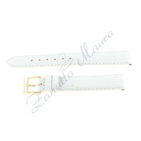 Cinturino JP020 stampa lucertola lucido bianco ansa 18