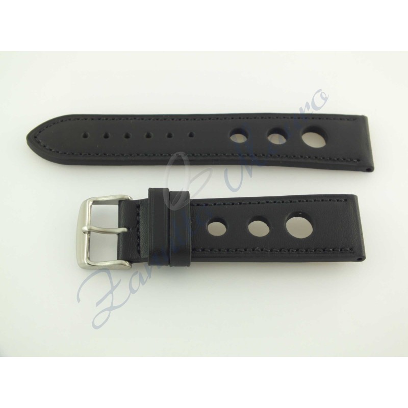 Cinturino vintage forato JP060 nero ansa 20