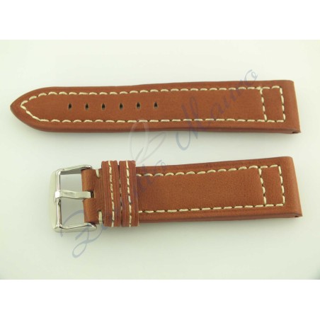 Cinturino pelle tranciato JP034 marrone ansa 22