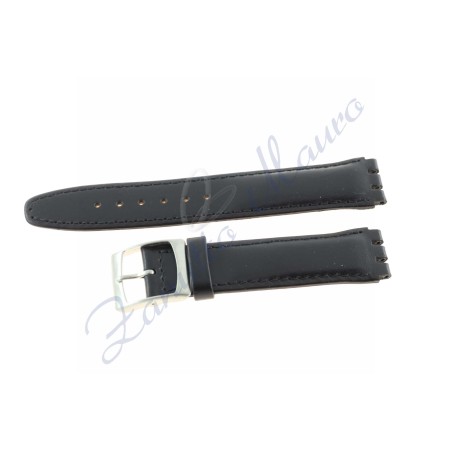 Cinturino JP072 per Swatch ansa 17 mm colore nero in pelle