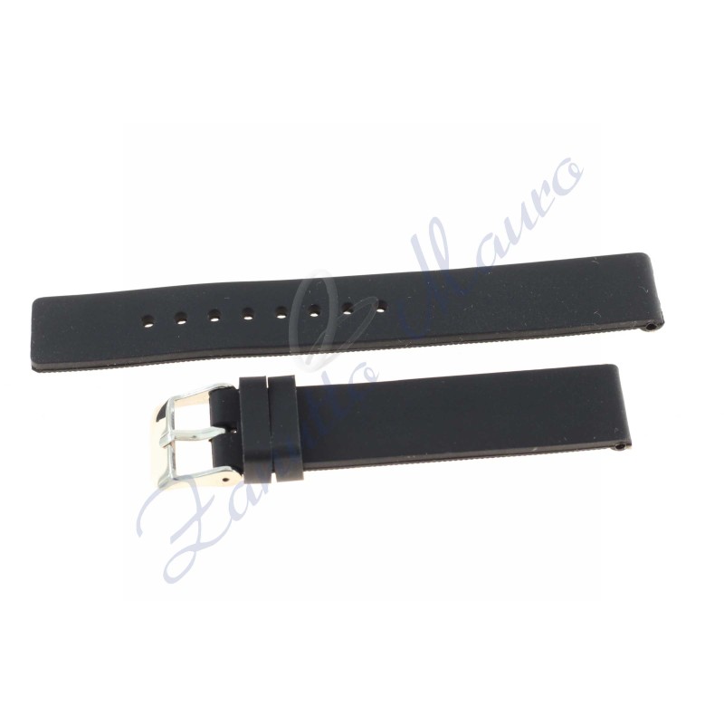 Cinturino in gomma JC106 ansa mm 18 nero