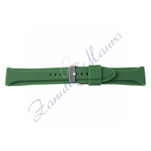 Cinturino 363 in silicone ansa mm 22 soft touch colore verde scuro