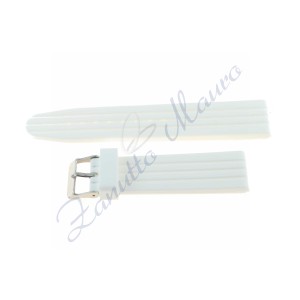 Cinturino in gomma bianca J223 ansa mm 24 soft touch
