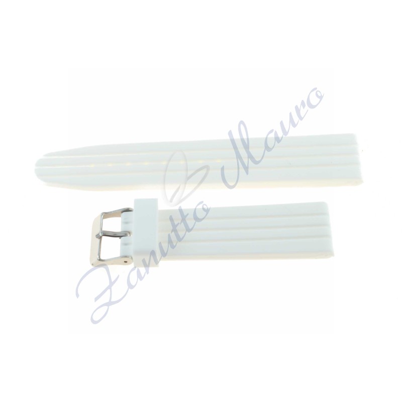 Cinturino in gomma bianca J223 ansa mm 24 soft touch