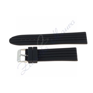 Cinturino in gomma nera J223 ansa mm 22 soft touch