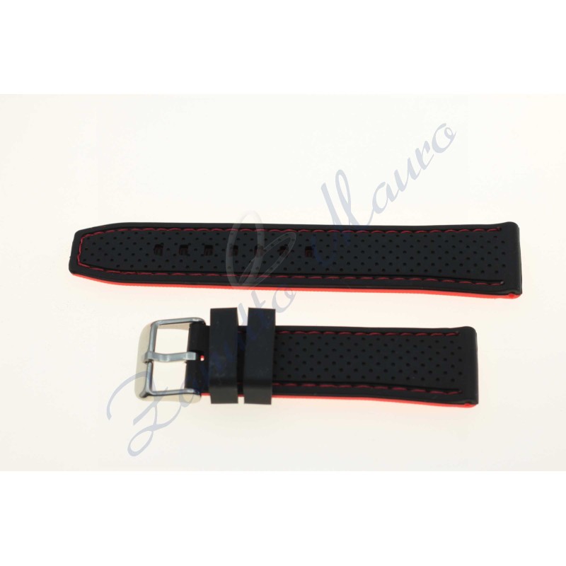 Cinturino in silicone rosso J229 ansa mm 24 soft touch