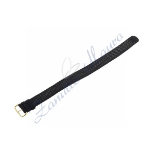 Cinturino in perlon colore nero con fibbia in acciao dorato ansa mm 20