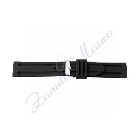 Cinturino 396 in silicone ansa mm 22 colore nero