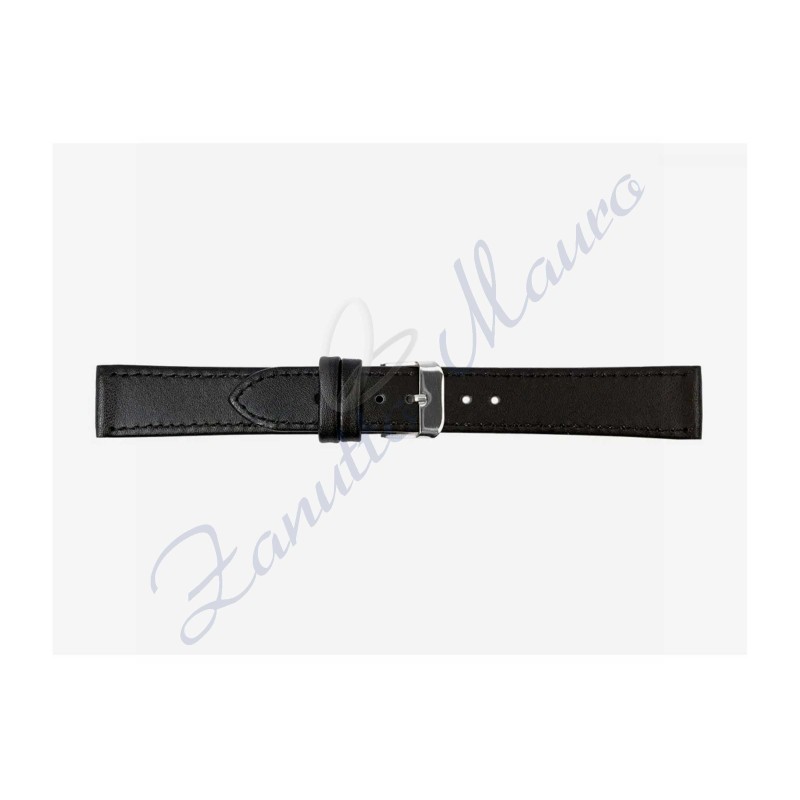 Cinturino 691 in pelle semiribordato 24x22 colore nero