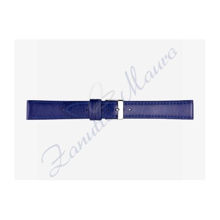 Cinturino 694 in pelle semiribordato 18x16 colore blu medio